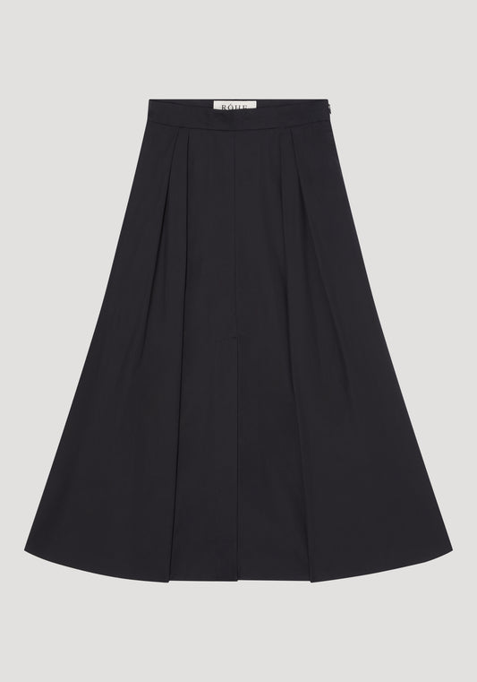 Wide Poplin Skirt