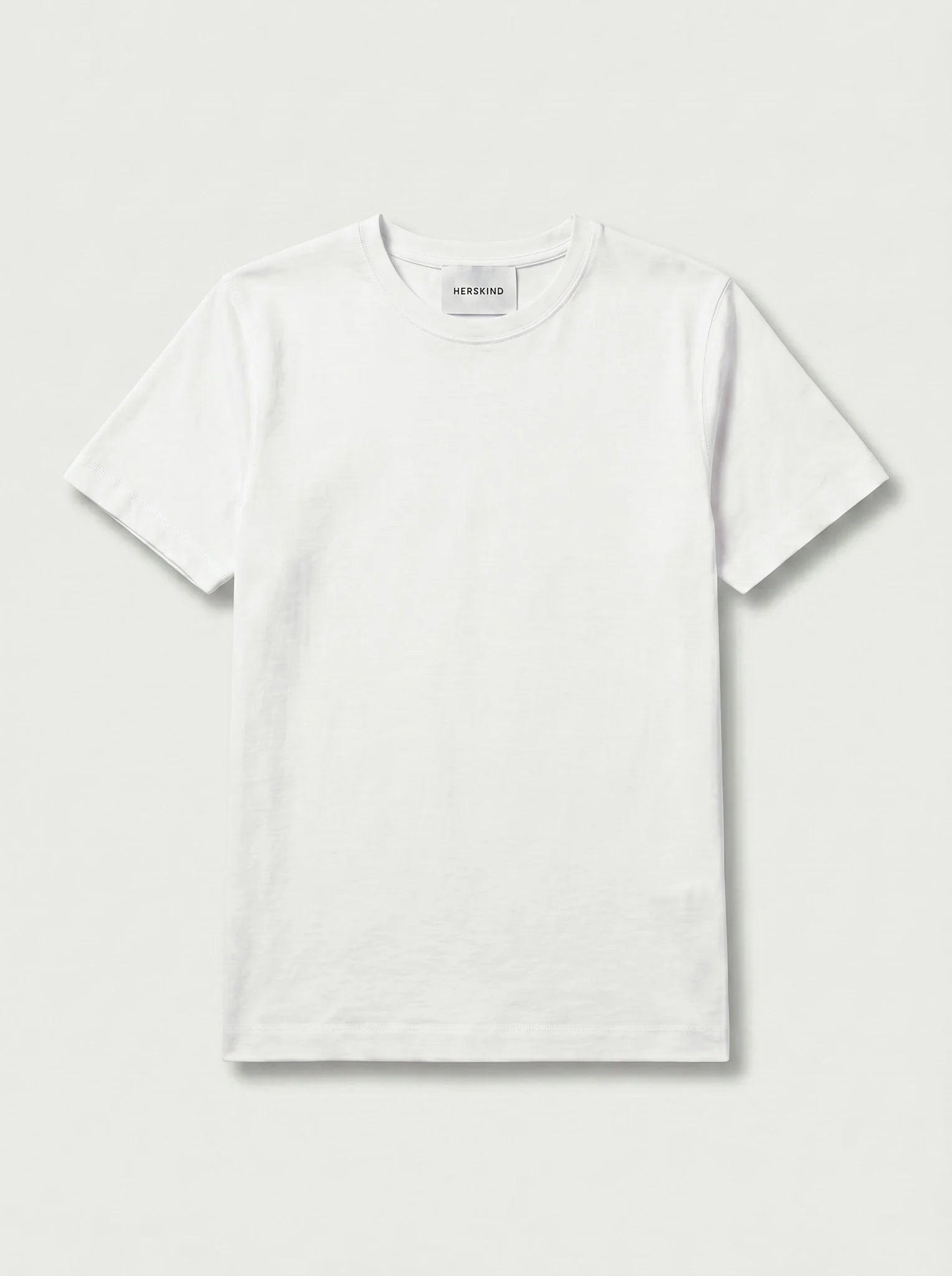 crew-neck T-shirt packshoot in a white background