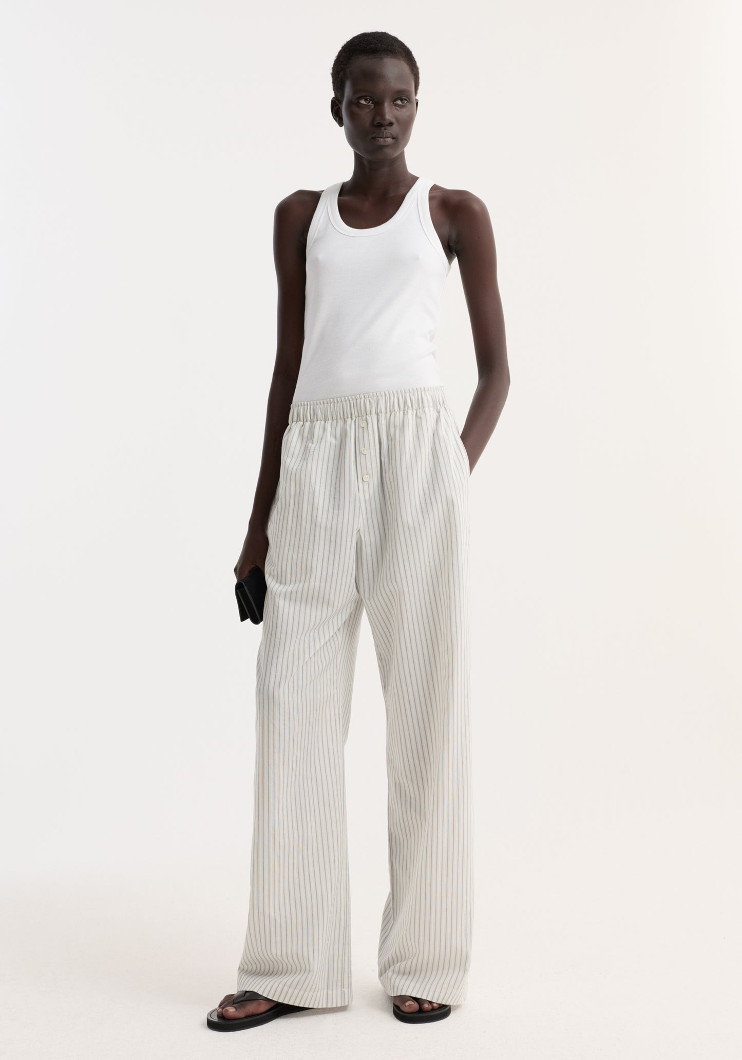 Pyjama pants in fine stripe