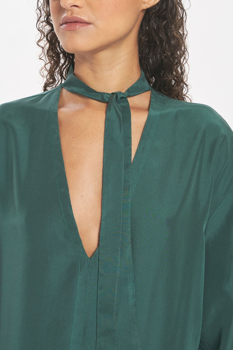Dress quintana in emerald