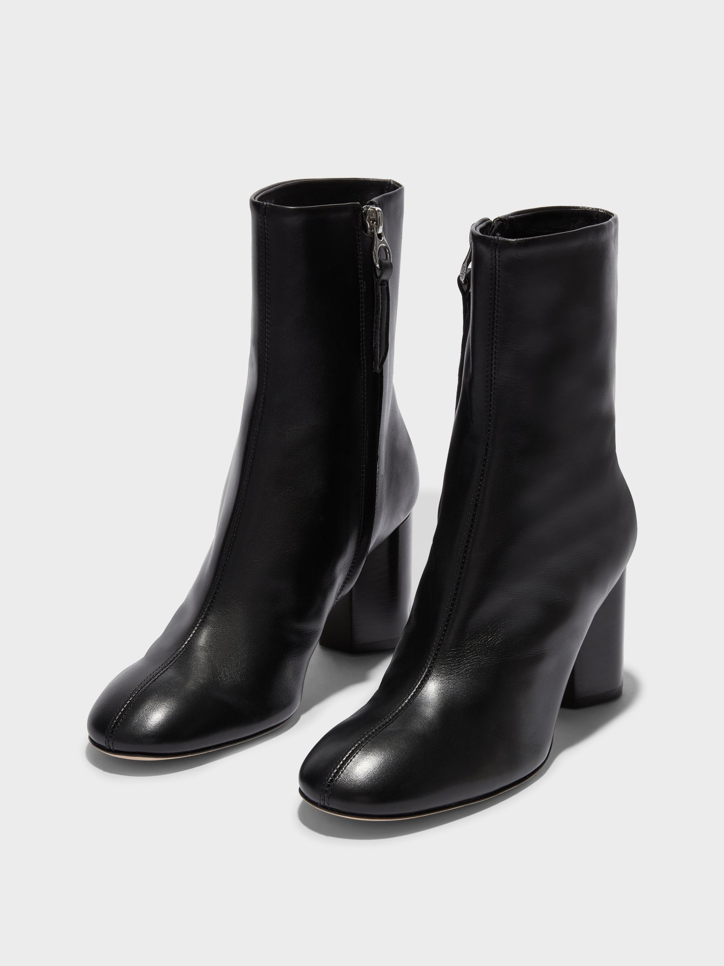 Aeyde Alena Calf Leather Black Ankle Boots