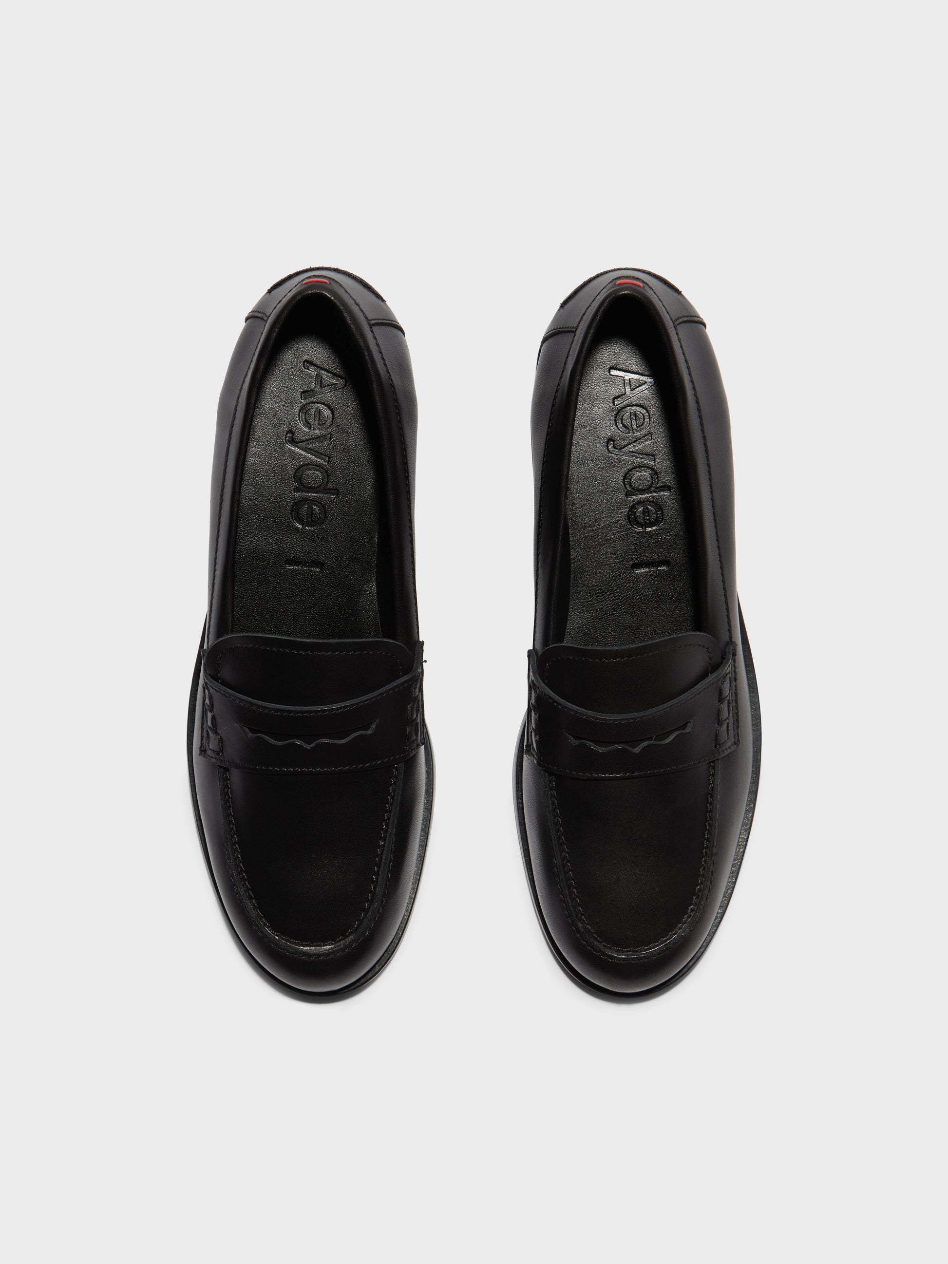 Aeyde Oscar Calf Leather Black Loafers