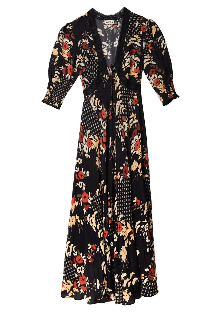 Amina Dress Star Floral Black