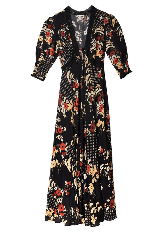 Amina Dress Star Floral Black