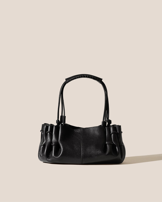 Hereu Arta Pleated Shoulder Bag Black