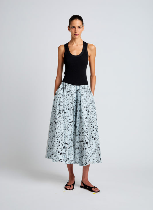 Austin Skirt in Printed Poplin