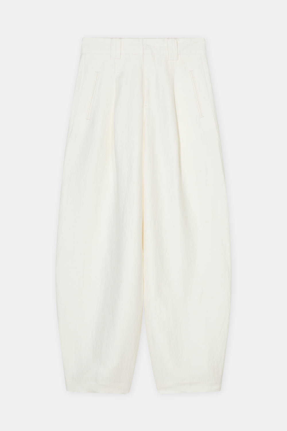 White pants on a white background