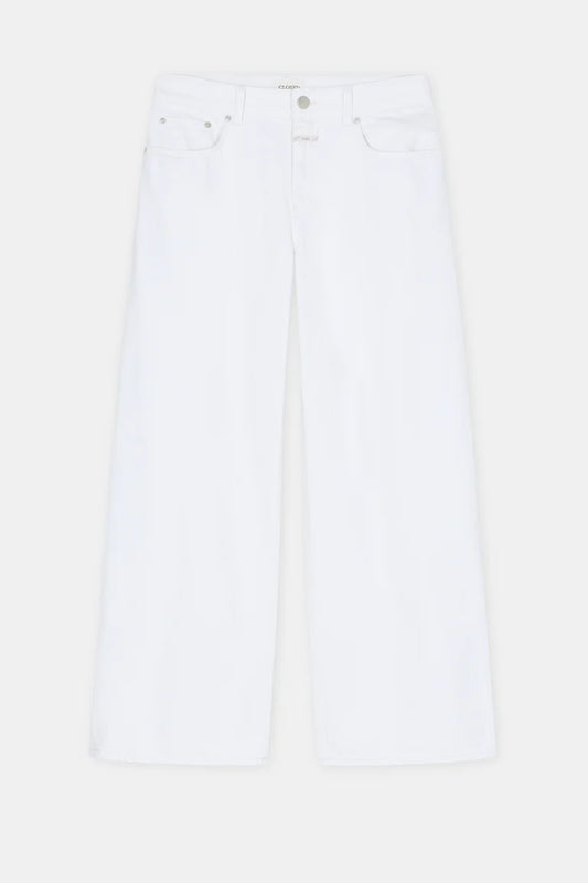 White jeans on a white background