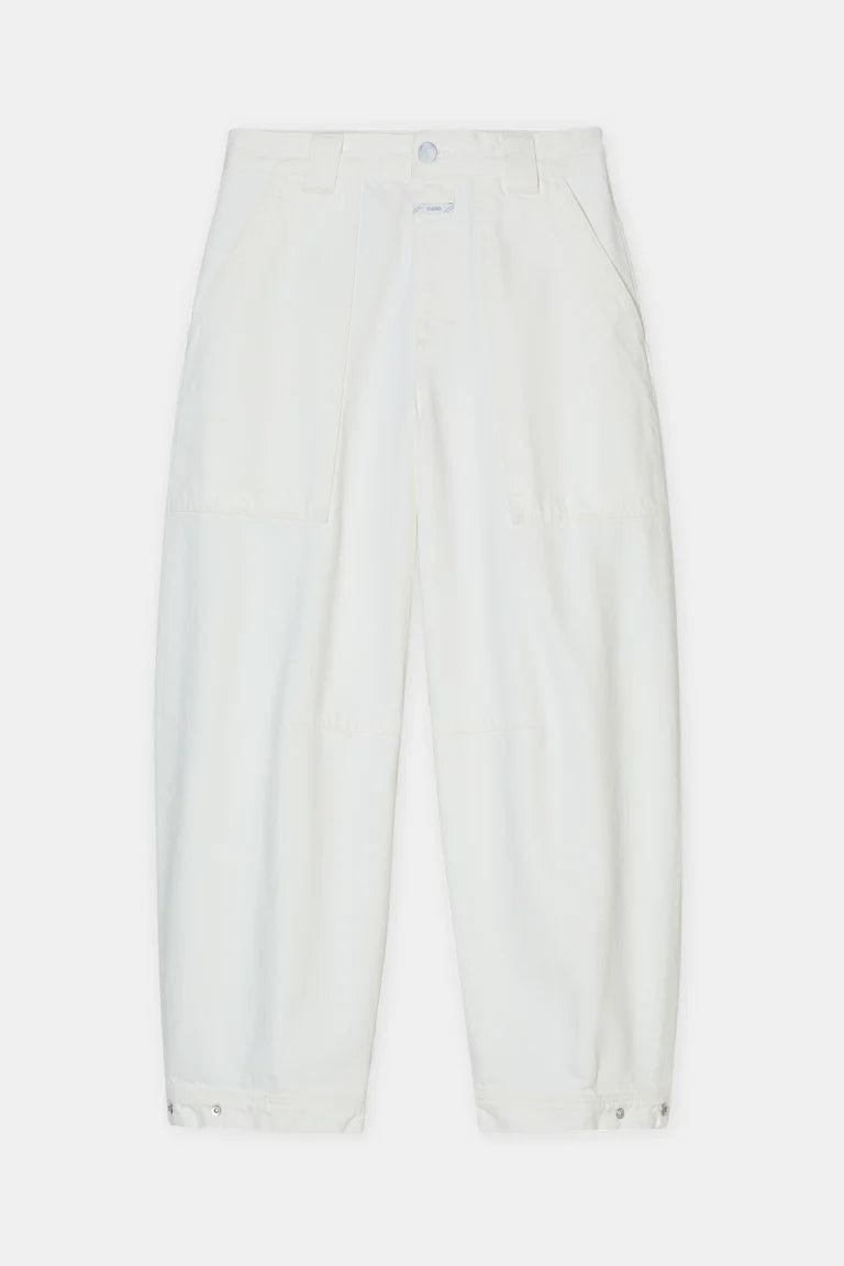 White pants on a white background