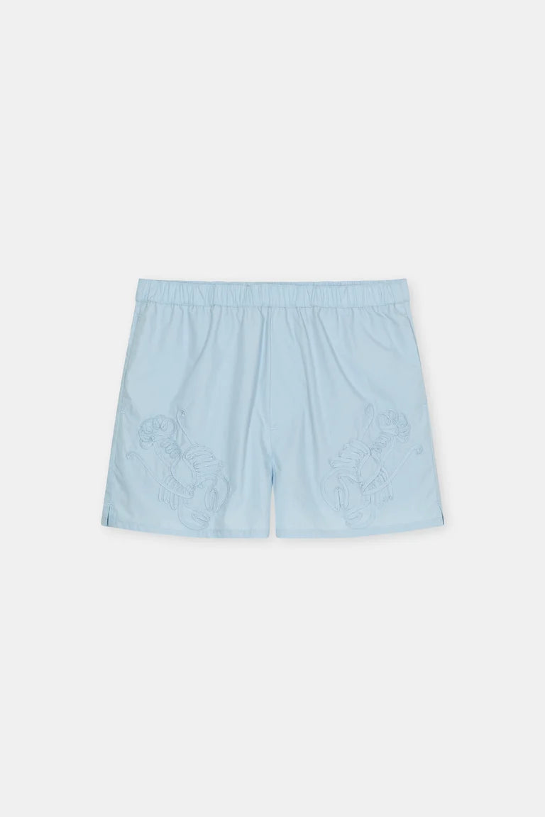 Relaxed shorts in dove blue