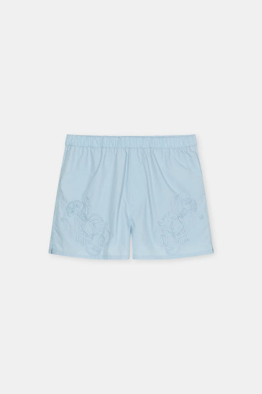 Relaxed shorts in dove blue