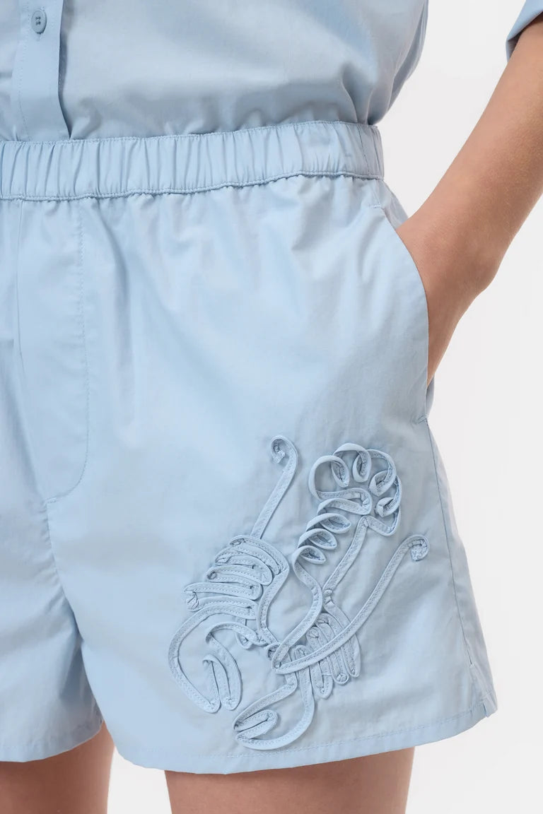 Relaxed shorts in dove blue