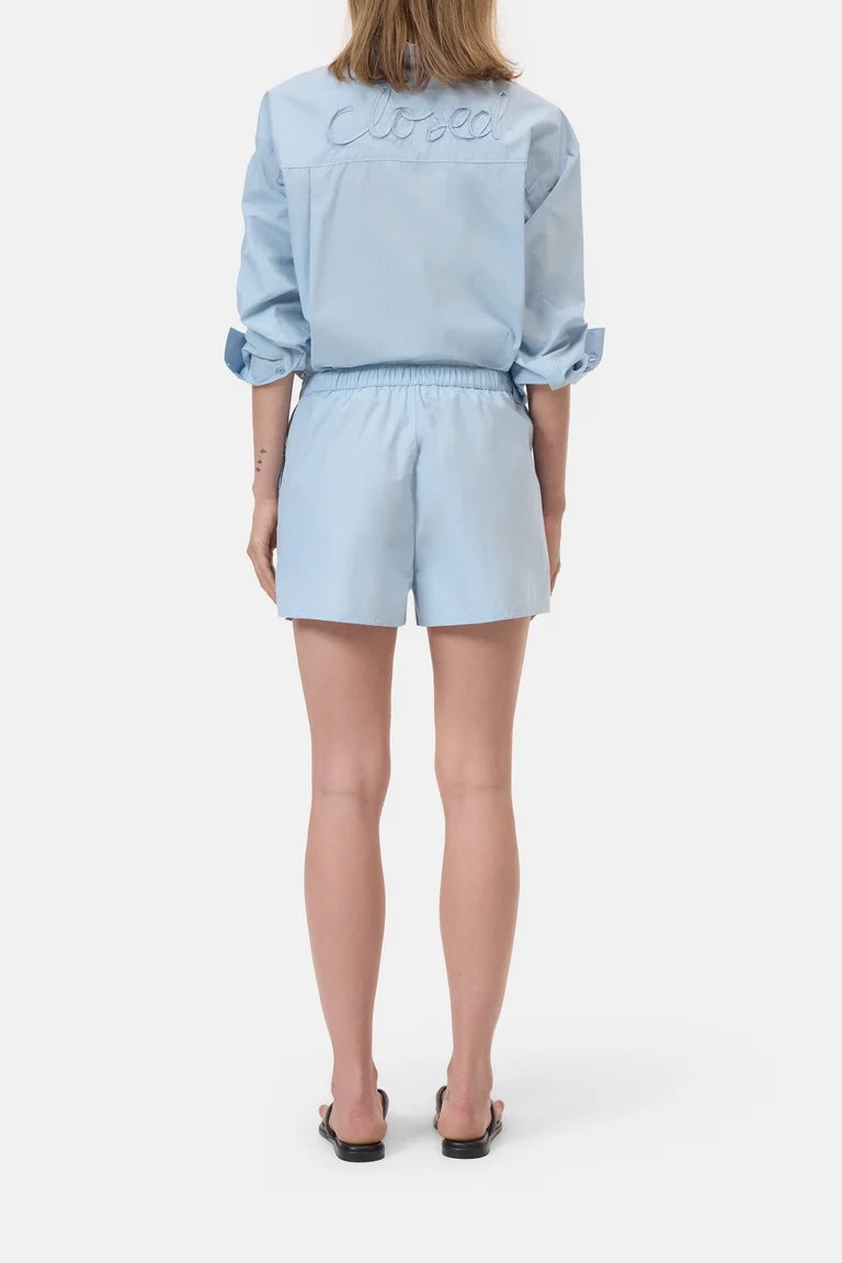 Relaxed shorts in dove blue