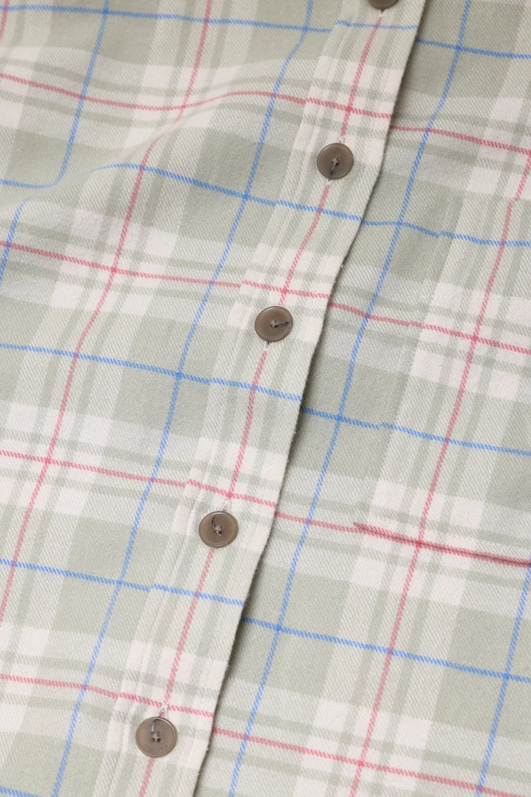 Cropped flannel shirt