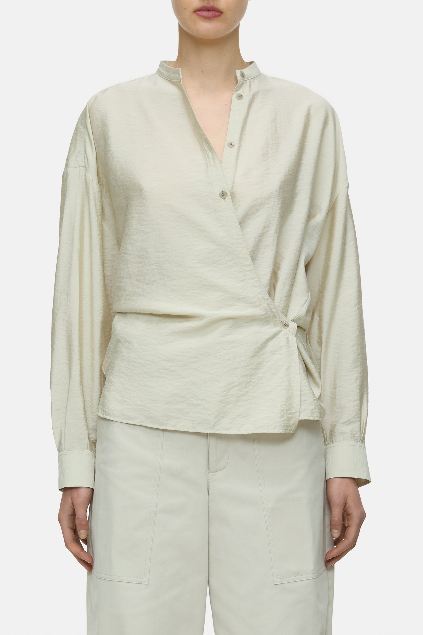 Modal Blend Wrap Blouse