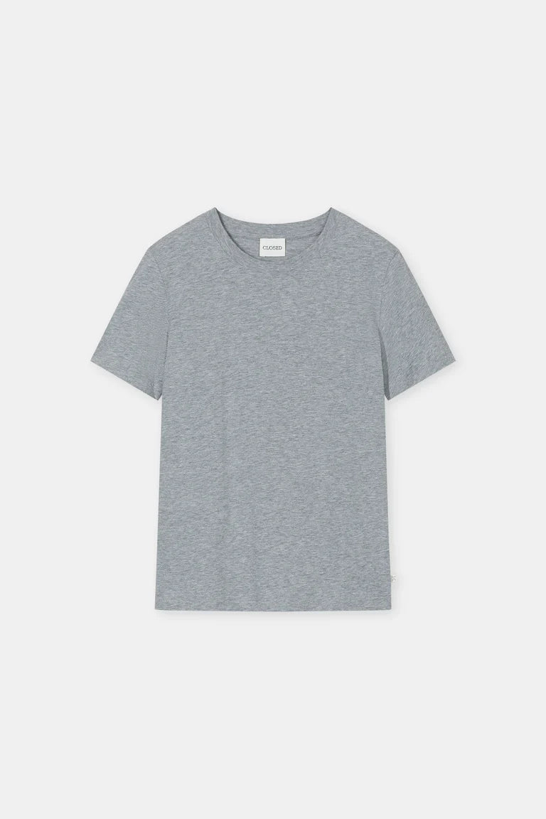 Basic t-shirt in light grey melange