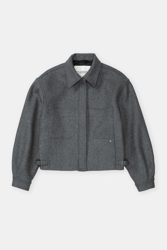 Short jacket in wool mix