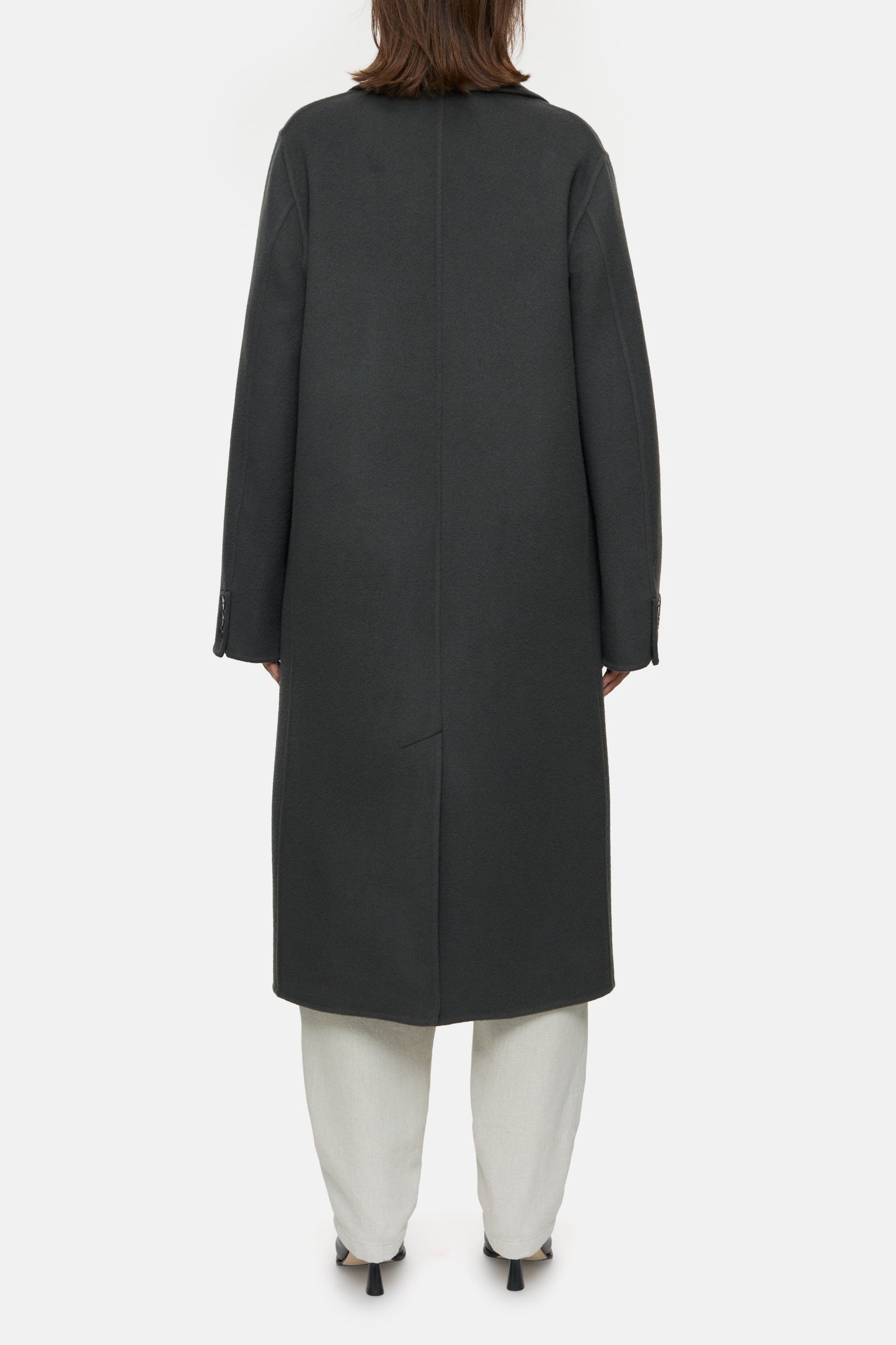 Virgin wool and cashmere blend coat