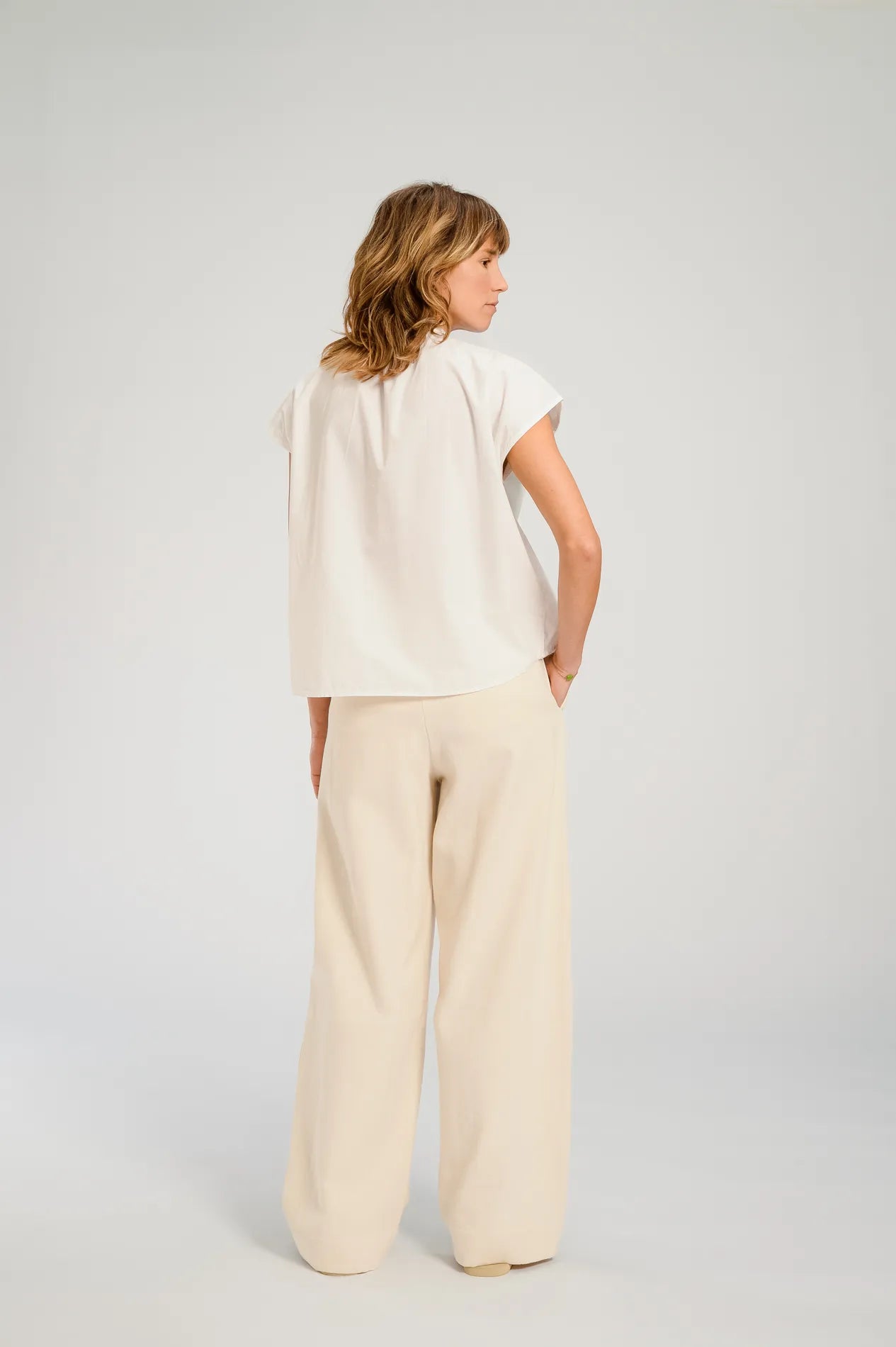 Chicago Pleated Blouse White