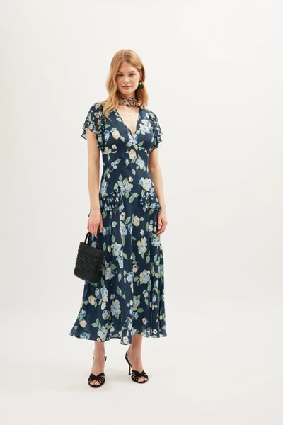 Evie Silk Midi Dress