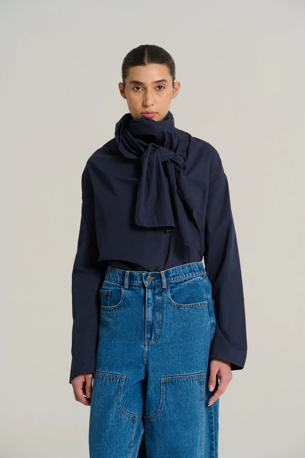 Marcel blouse in navy