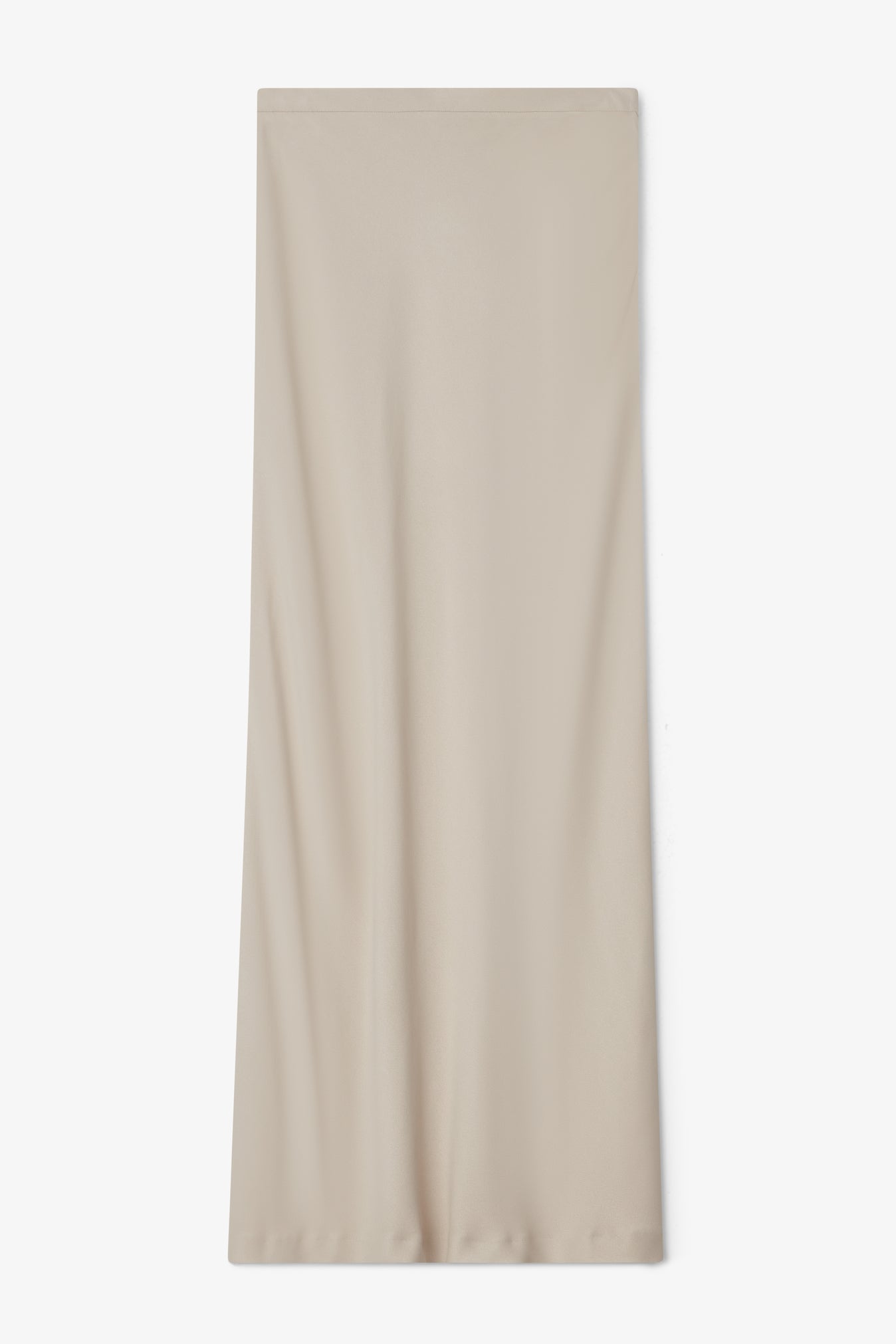 Maxi Pearl Grey Satin Skirt