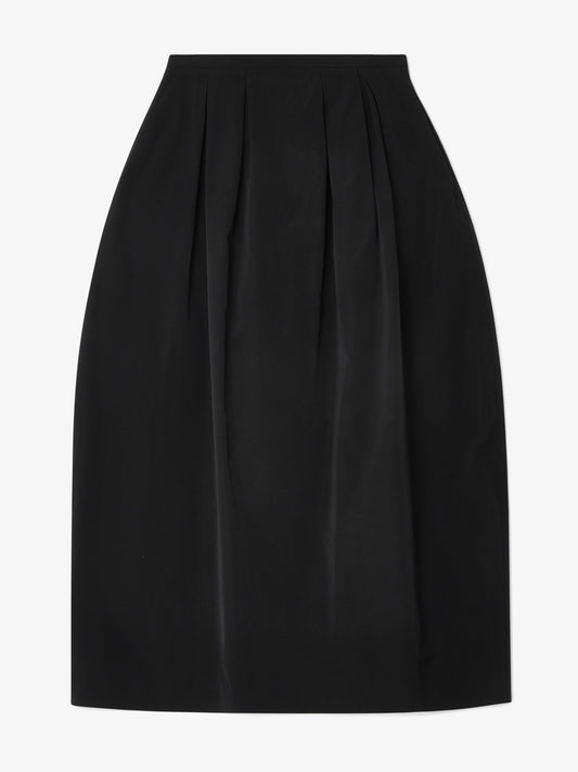 Curved Pleated Skirt