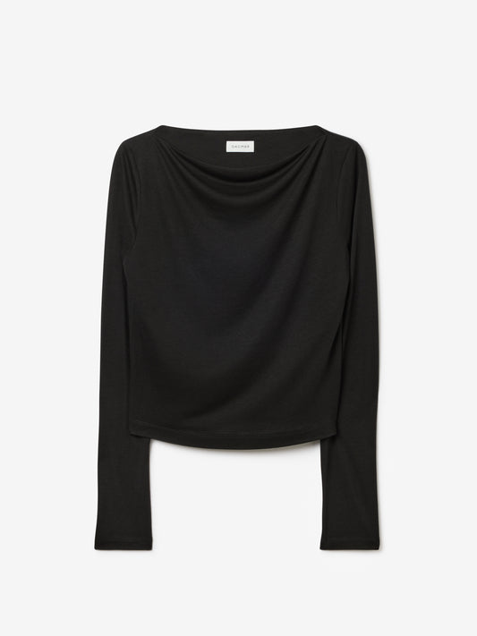 Ls square neck top in black