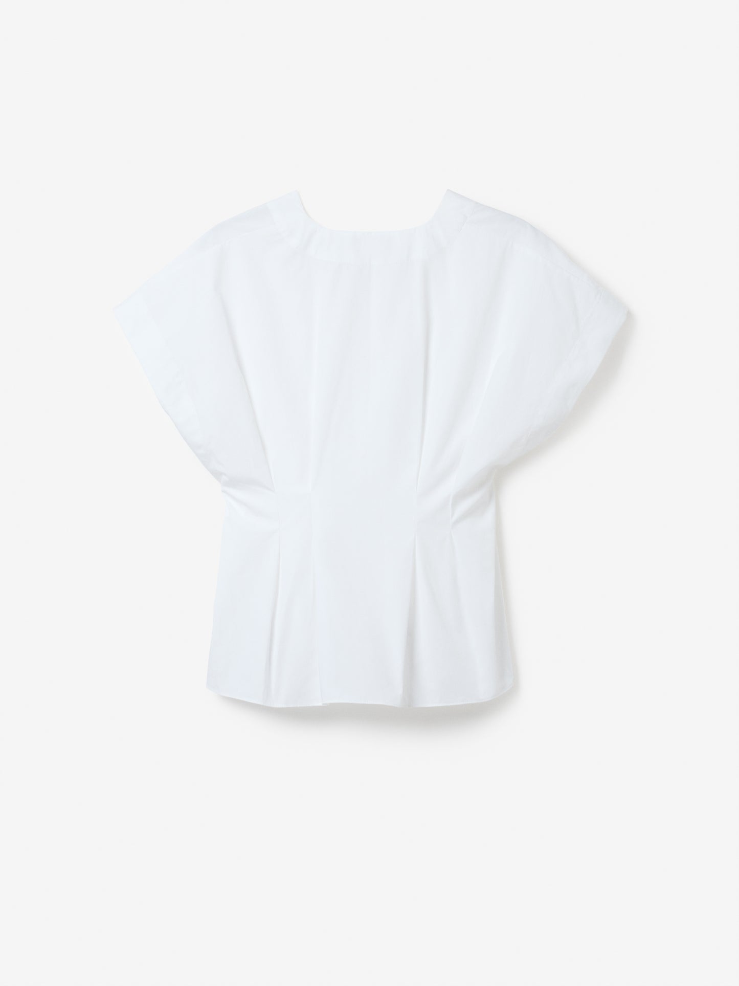 Cinched cotton top in white