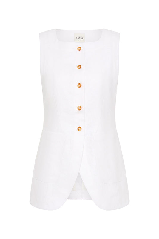 Emma vest in ivory