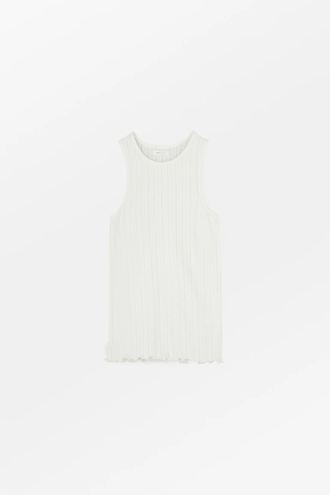 White tank top on a white background