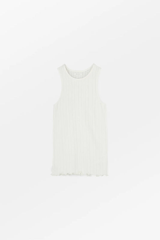 White tank top on a white background
