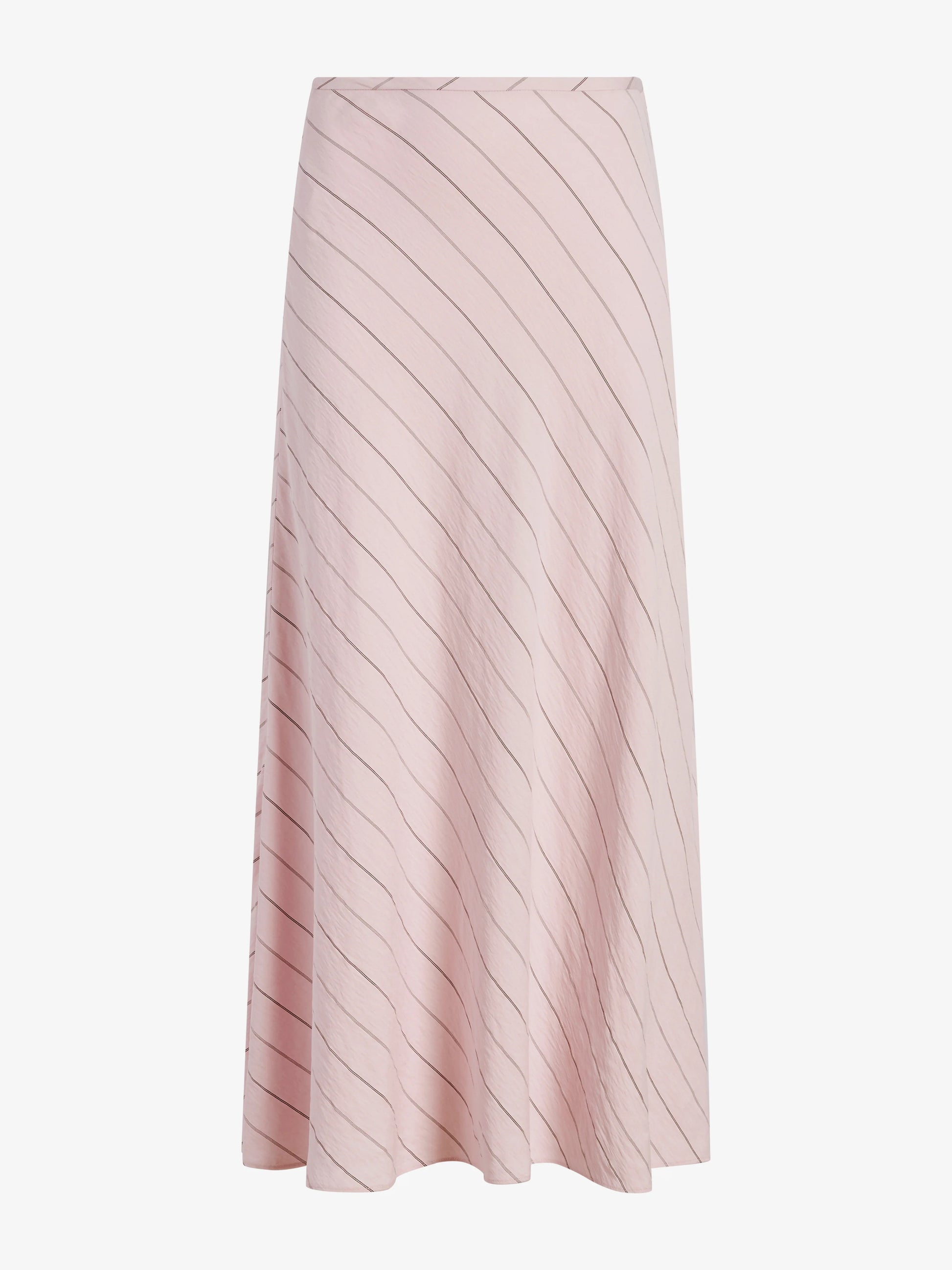 Pink pleated skirt on a white background
