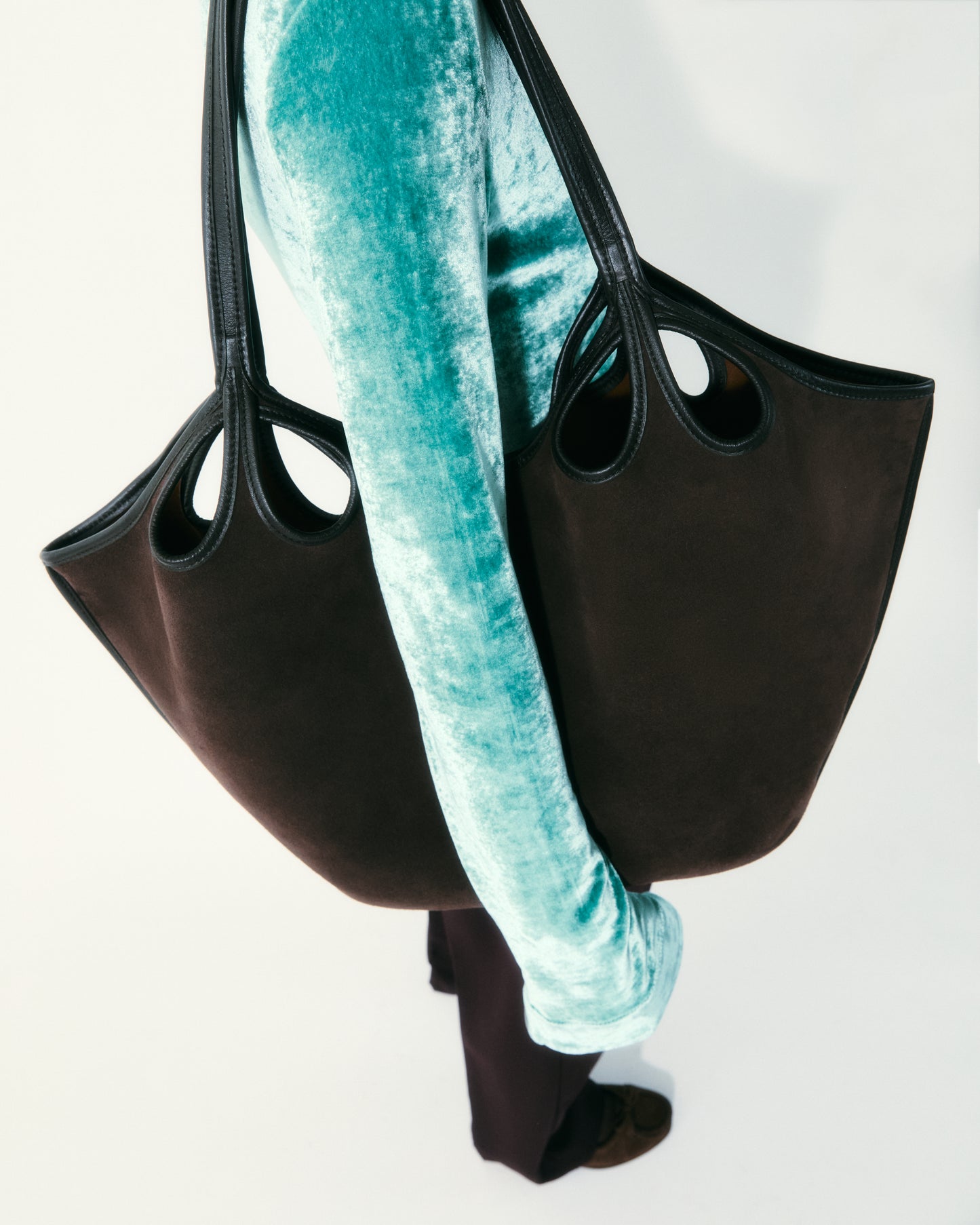 Escala Suede Dark Brown Bag