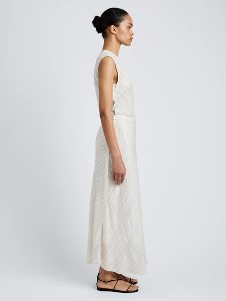 Kaia Skirt in Woven Stripe Flou