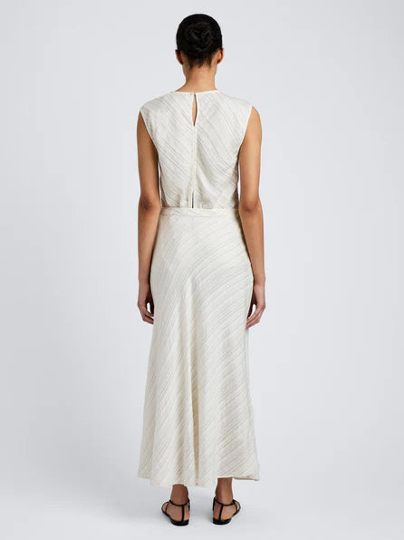 Kaia Skirt in Woven Stripe Flou