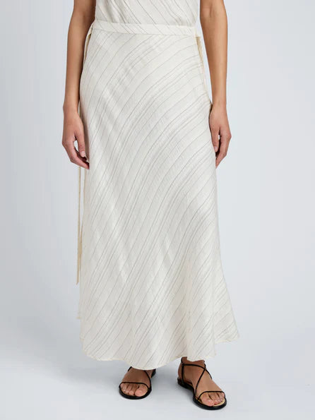 Kaia Skirt in Woven Stripe Flou