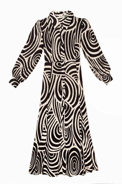 Rixo Maddison Dress Whirlpool Mono