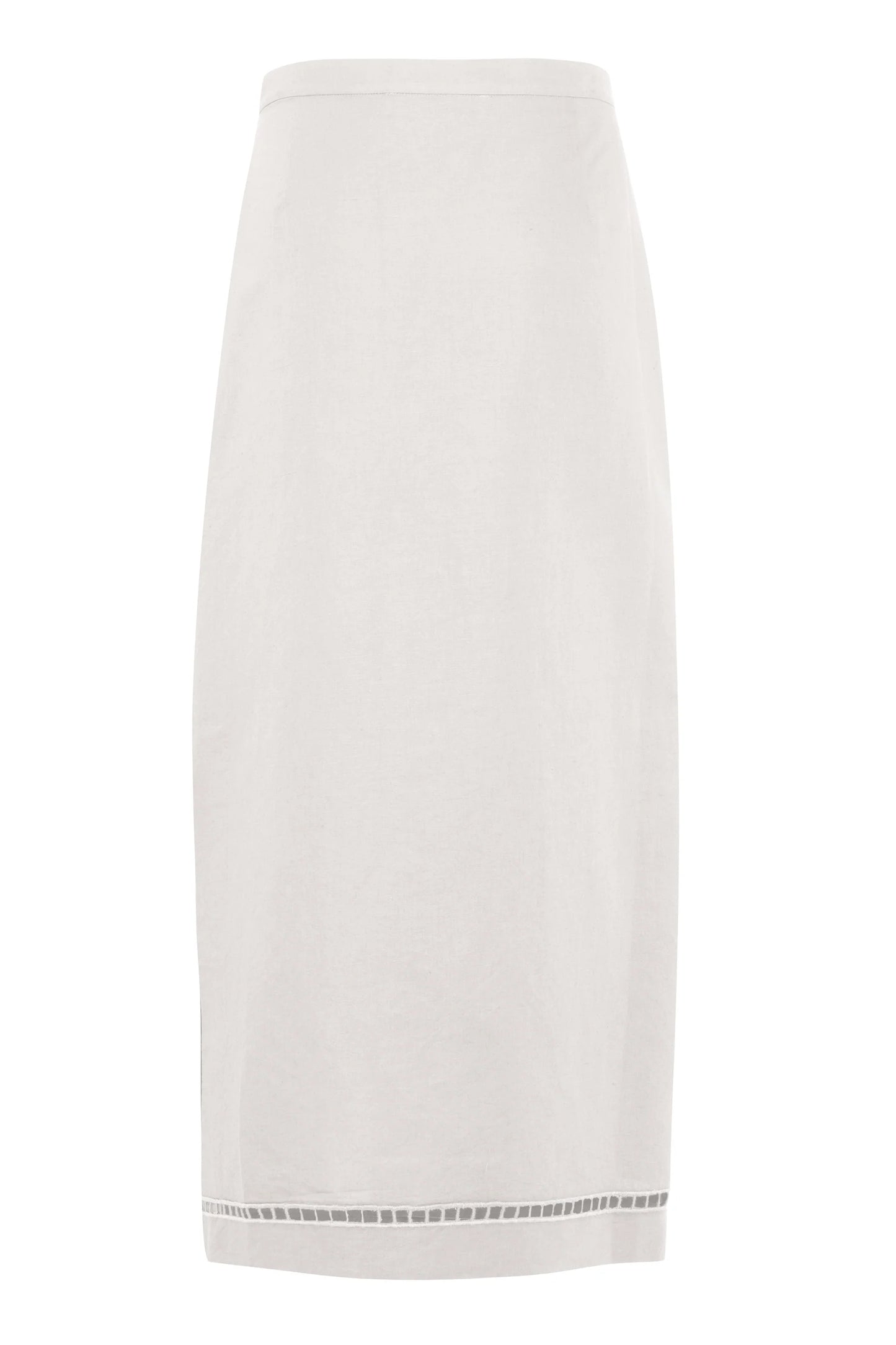 Mina skirt with embroidery in white cotton