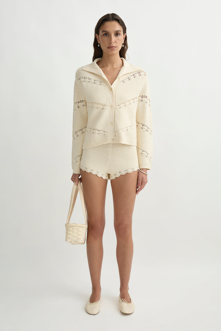Dylan cardigan in pearl