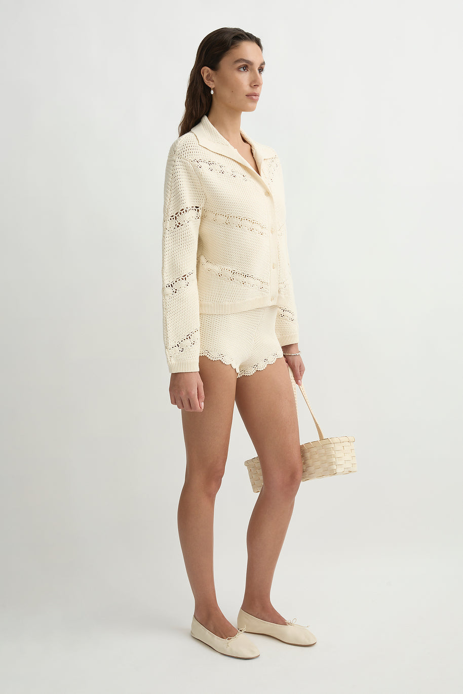 Dylan cardigan in pearl