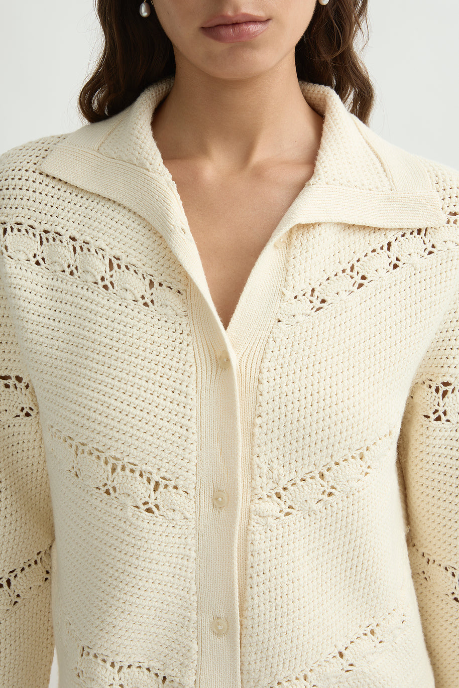 Dylan cardigan in pearl