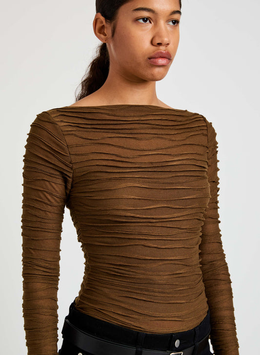 Paloma Top in Textured Cotton