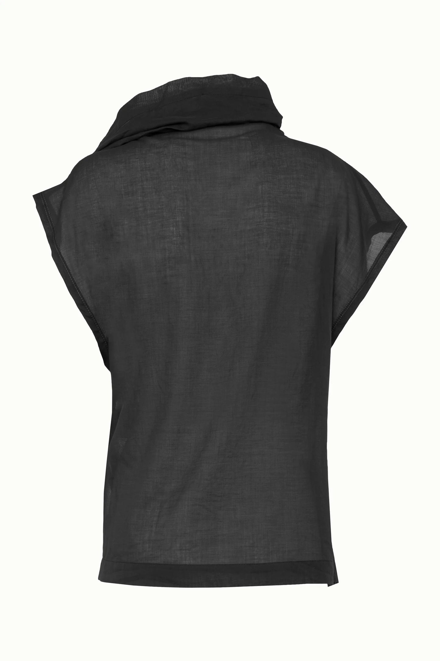 Papaya top in black muslin