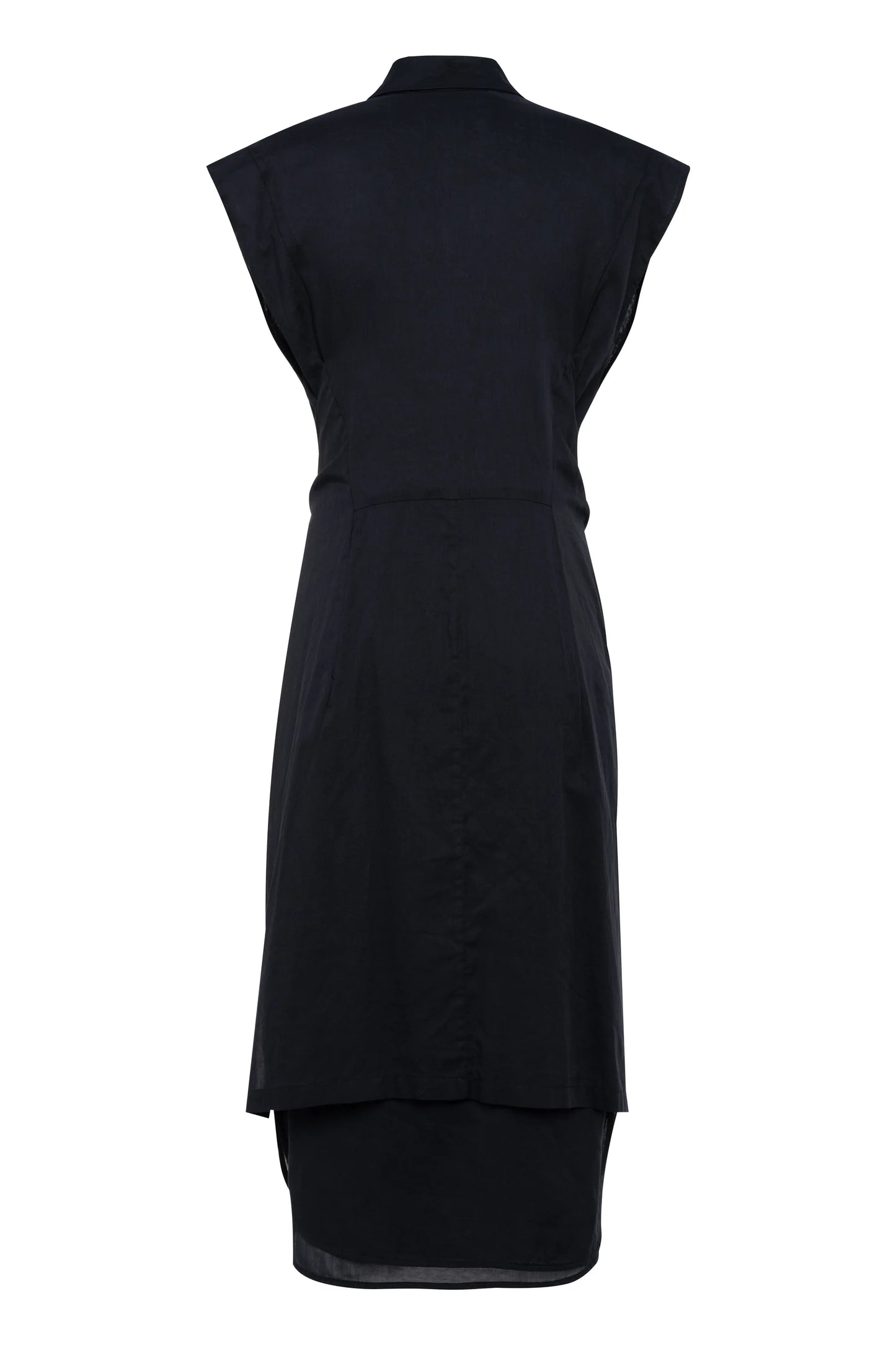 Piramide dress in black cotton