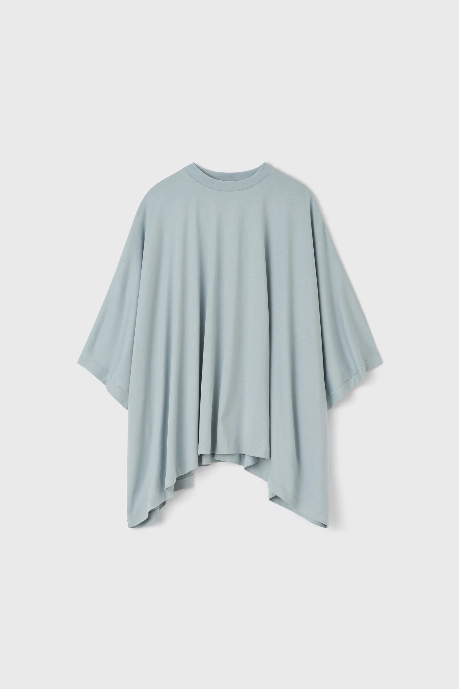 Light blue poncho on a white background