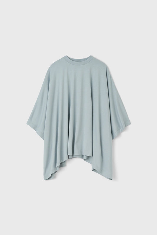 Light blue poncho on a white background
