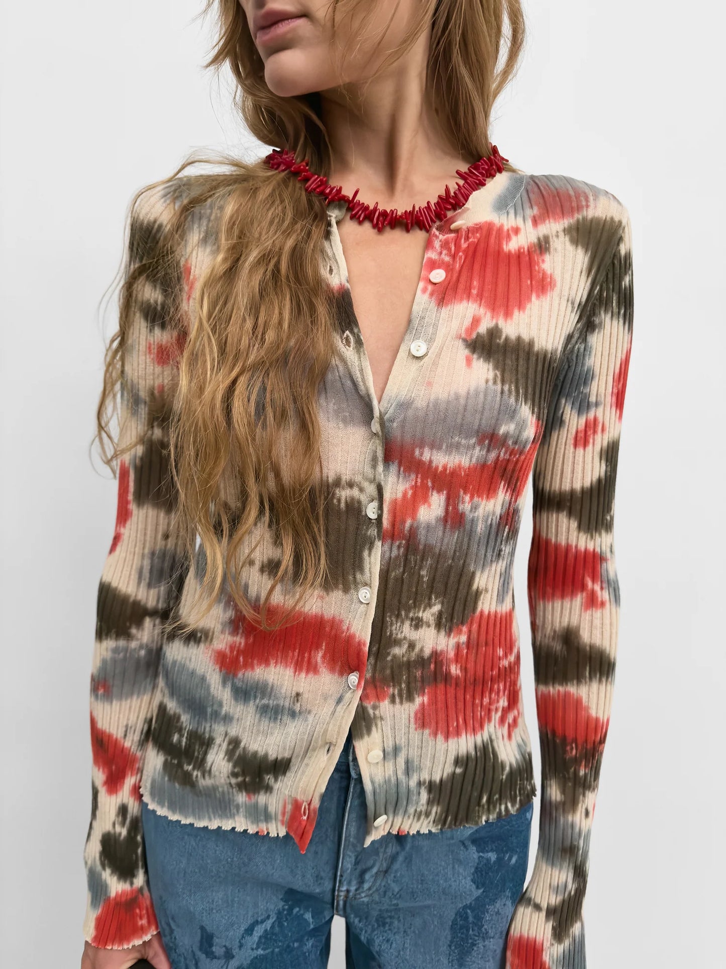 Cardi Tie Dye Jumper Cardigan