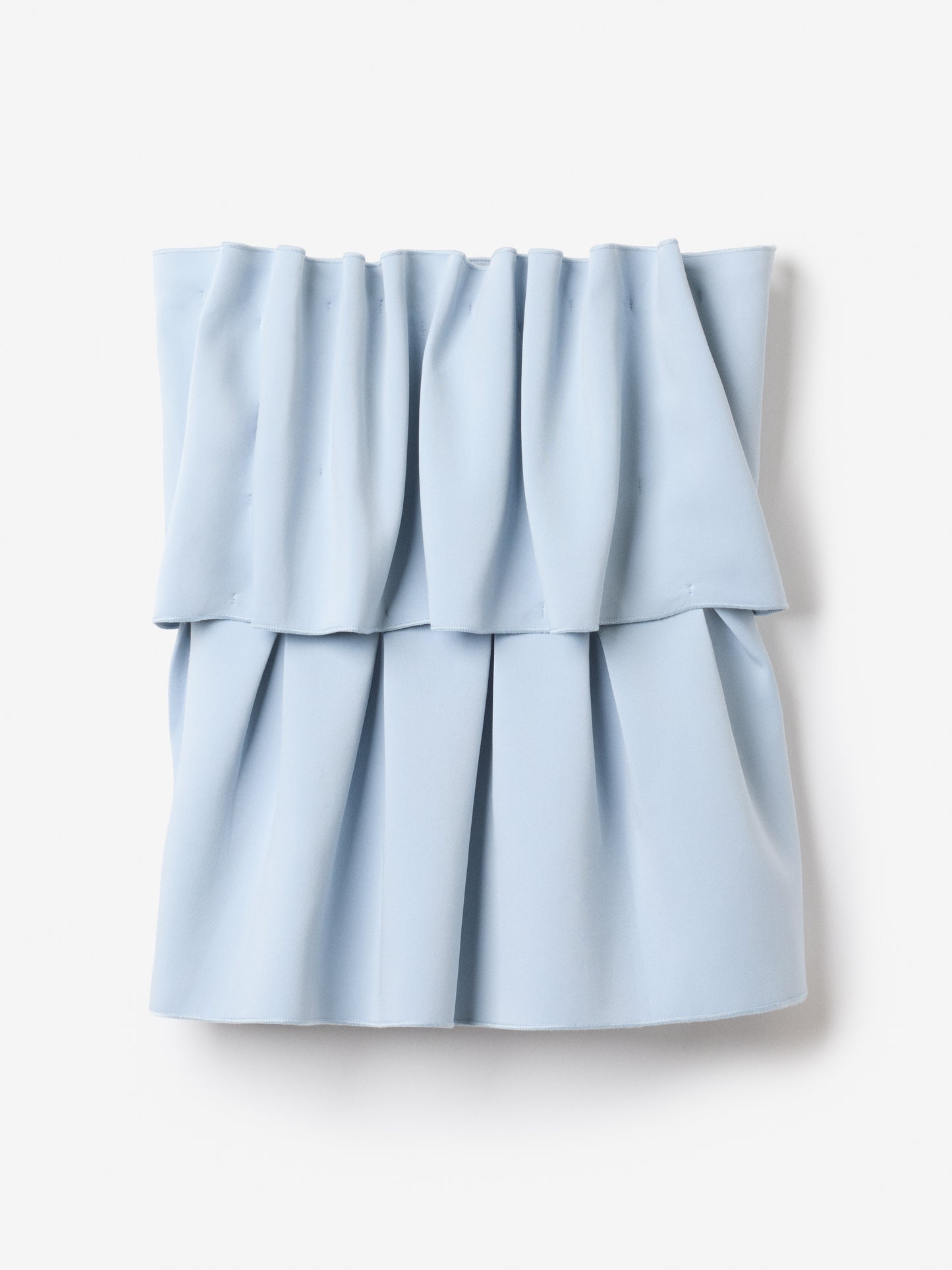 Sculpted tube top in dove blue