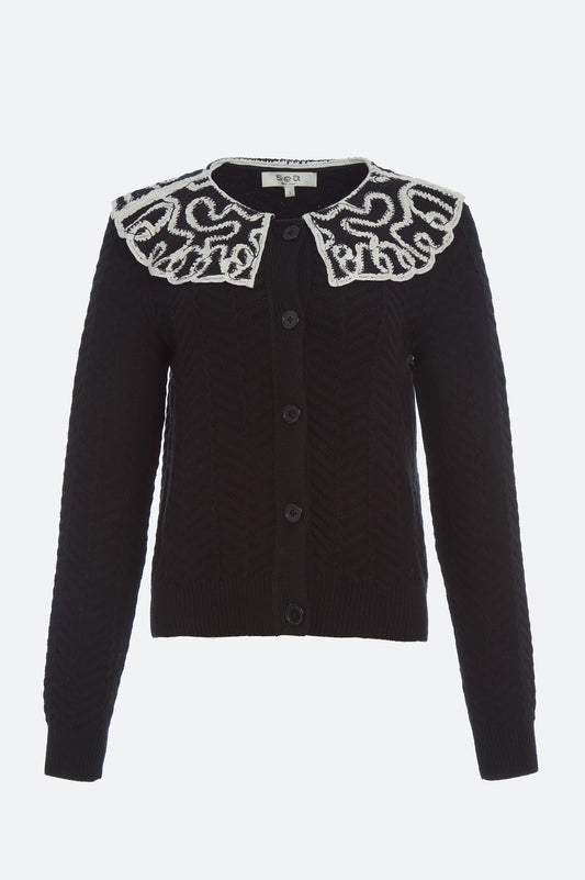 Alice Embroidery Collar Cardigan